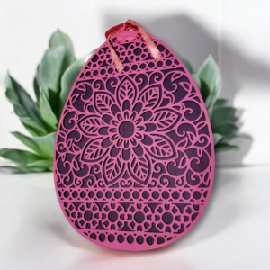 Egg with design hanging decoration